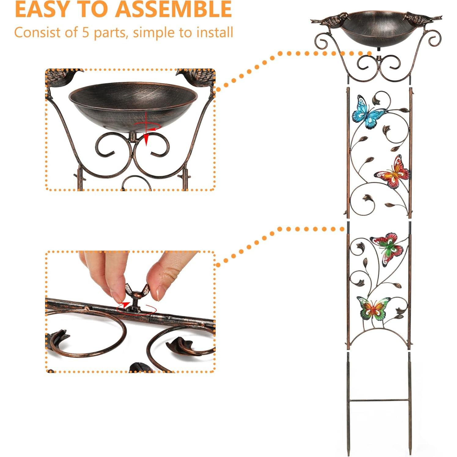 Fuente para Pájaros LEWIS&WAYNE con Trellis 101.6 cm Metal