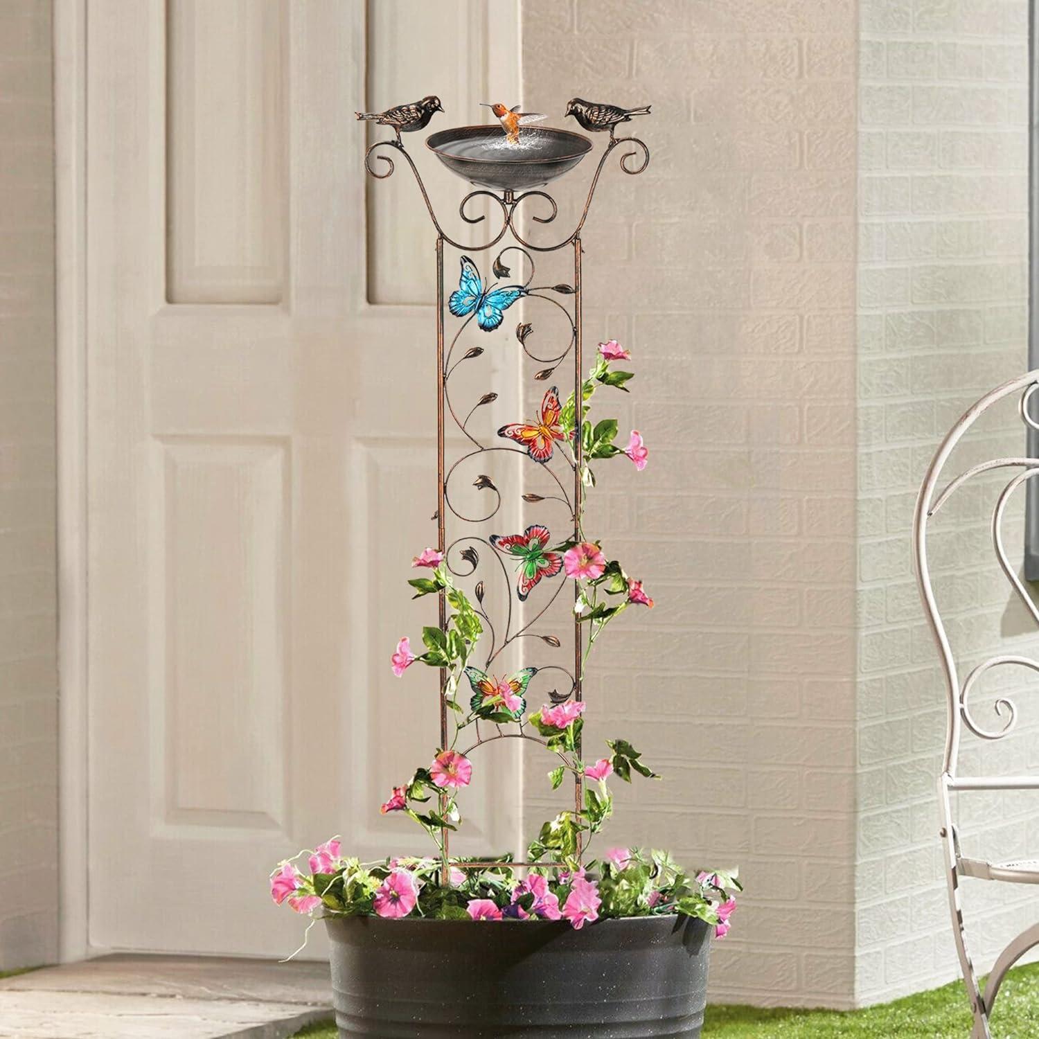 Fuente para Pájaros LEWIS&WAYNE con Trellis 101.6 cm Metal