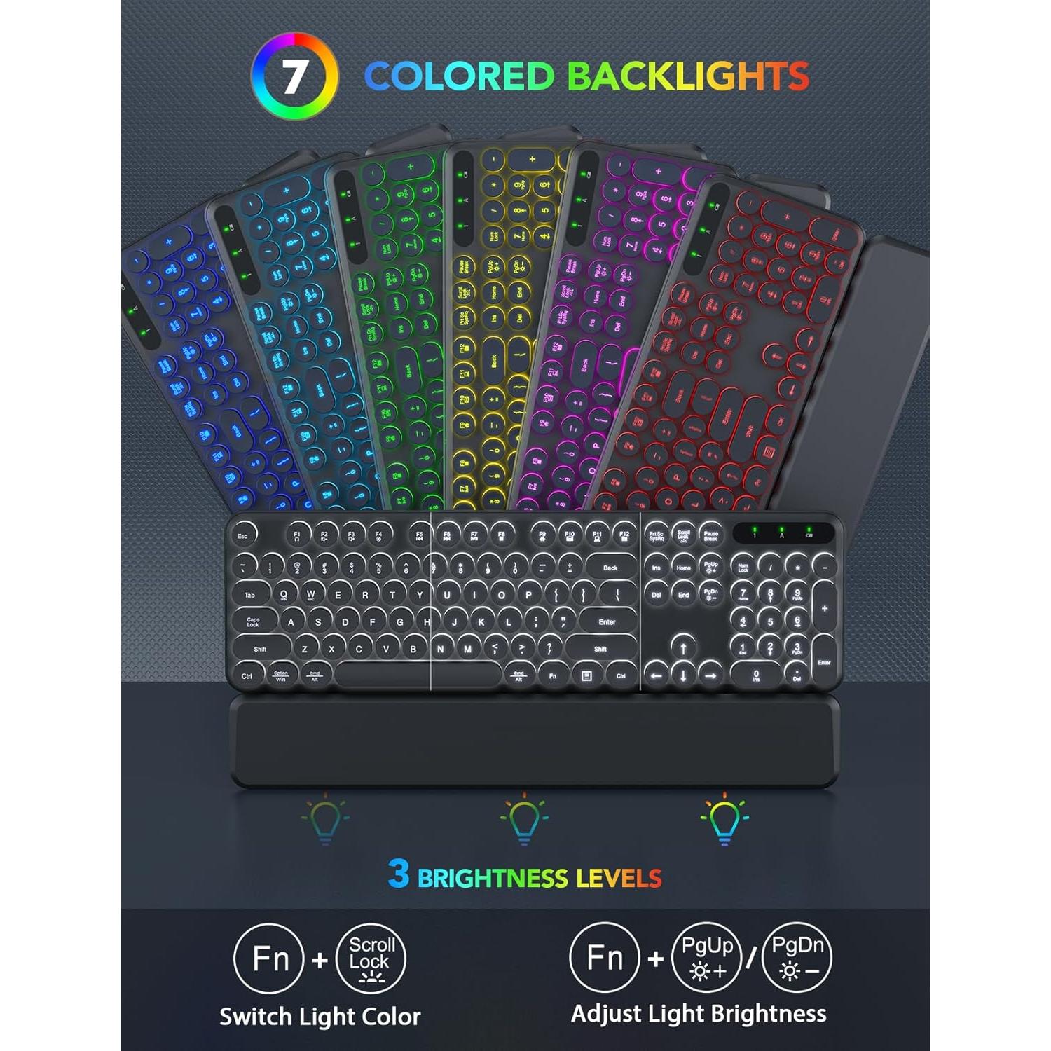 Teclado y Ratón Inalámbrico Retroiluminado Trueque - 1,03 kg