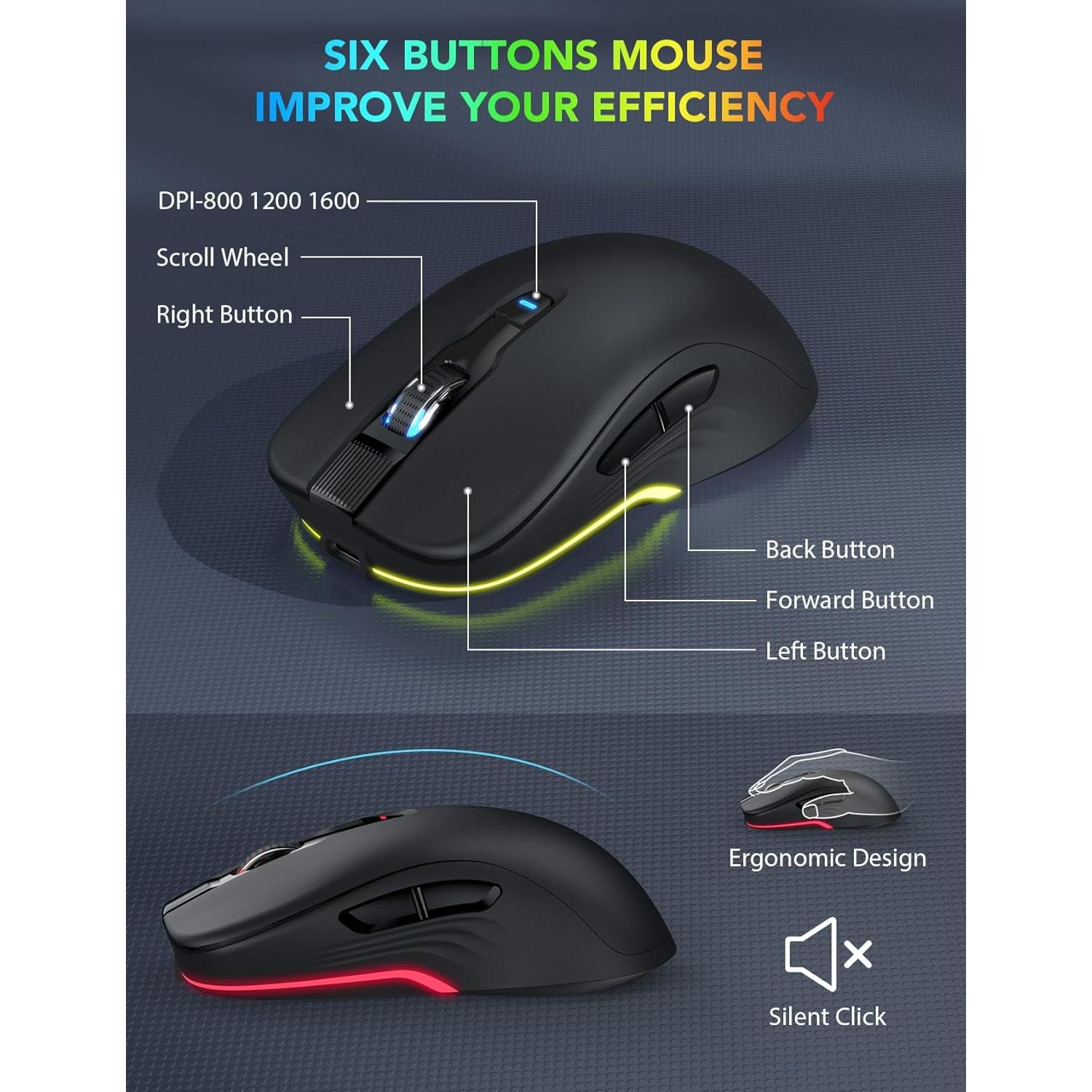 Teclado y Ratón Inalámbrico Retroiluminado Trueque - 1,03 kg