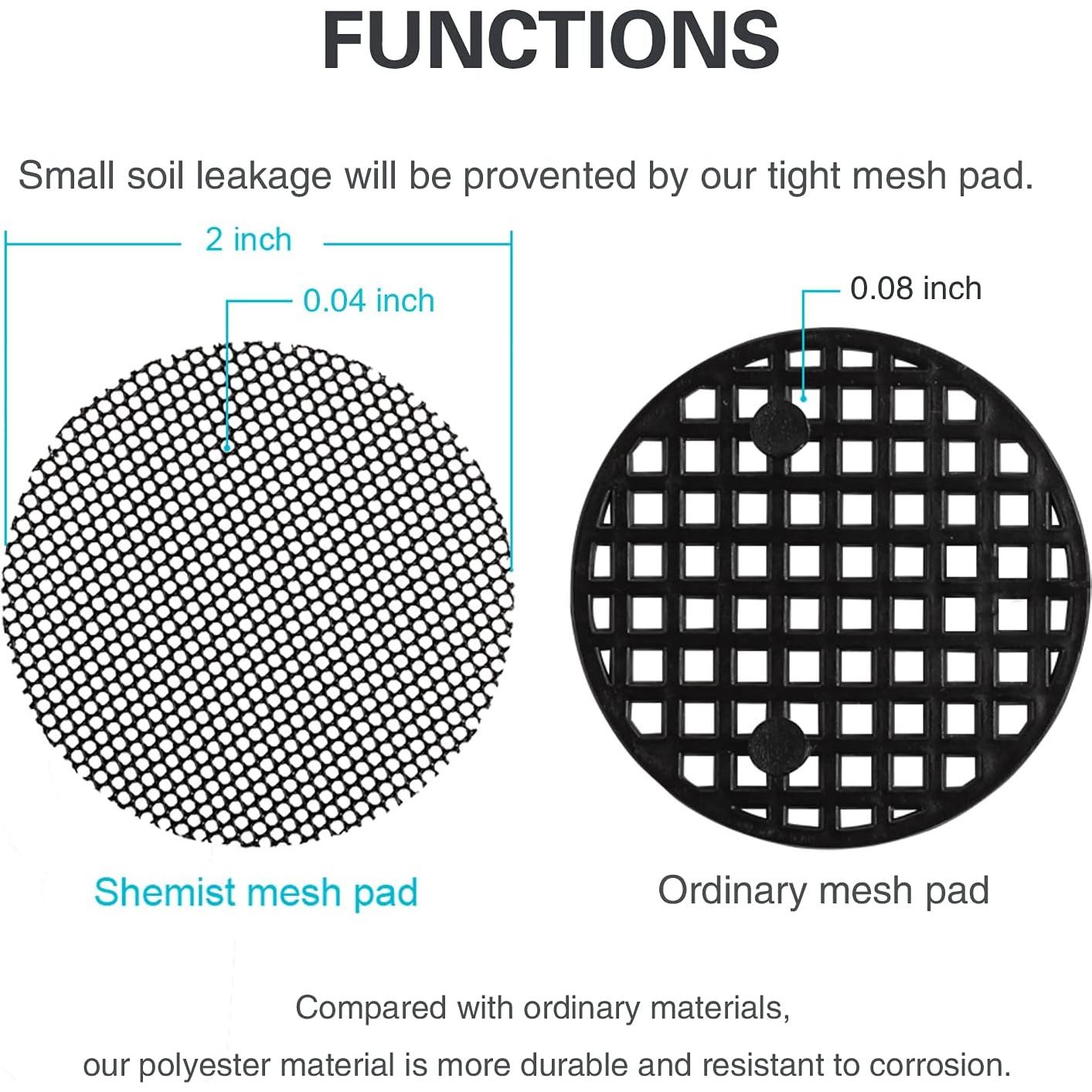 100 Piezas Pantallas de Drenaje Shemist 5,08 cm Redondas