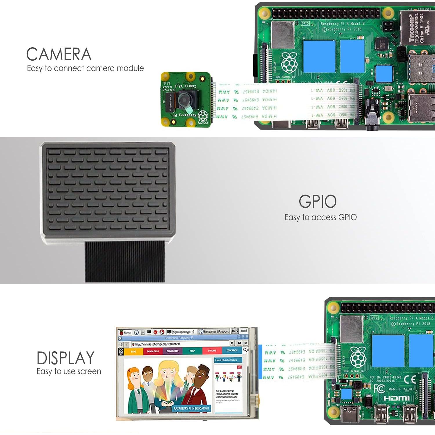 Caja de aluminio iUniker para Raspberry Pi 4 - Enfriador pasivo