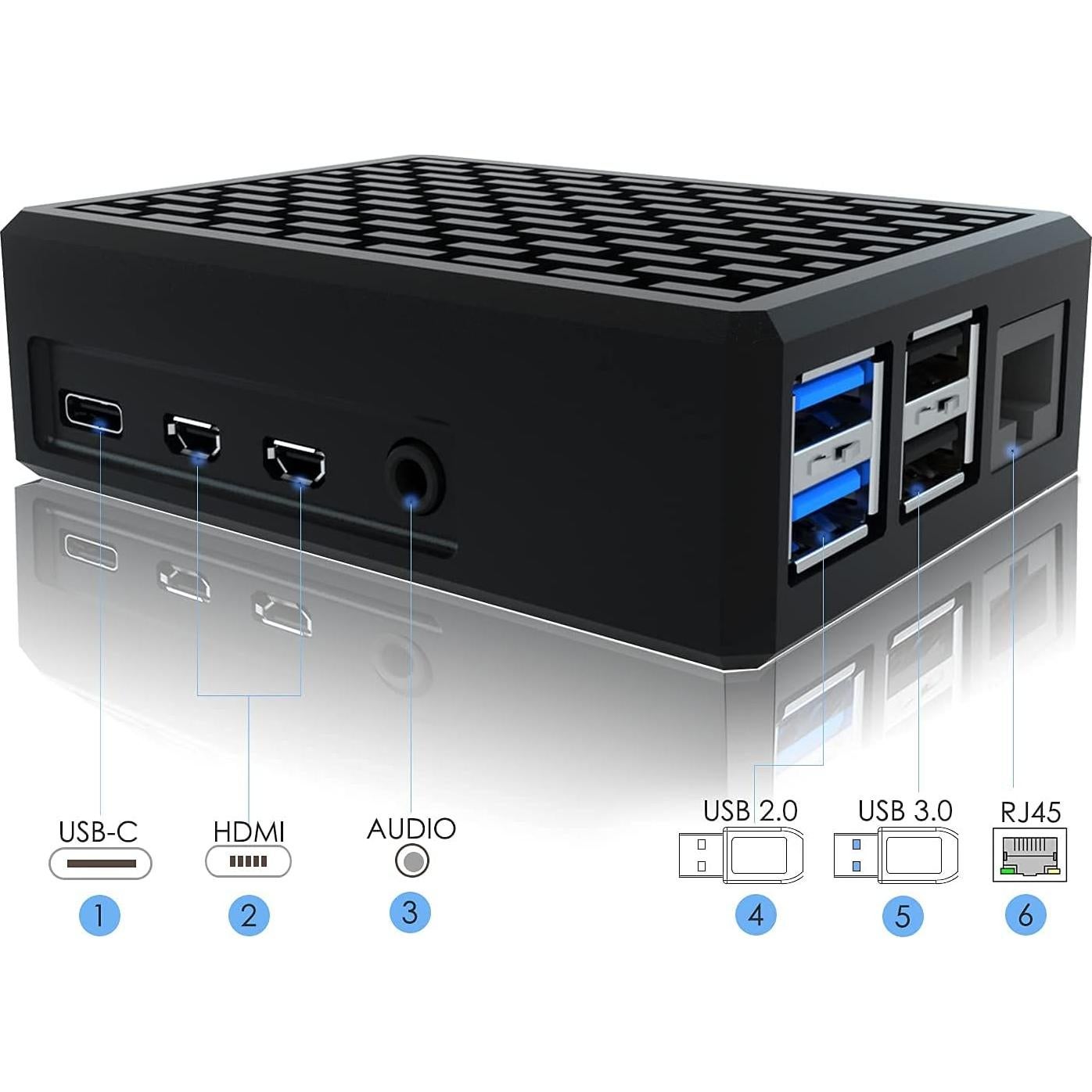 Caja de aluminio iUniker para Raspberry Pi 4 - Enfriador pasivo