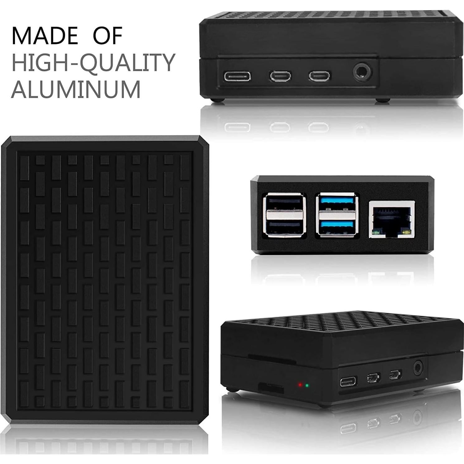 Caja de Aluminio Miuzei para Raspberry Pi 4 con Enfriamiento