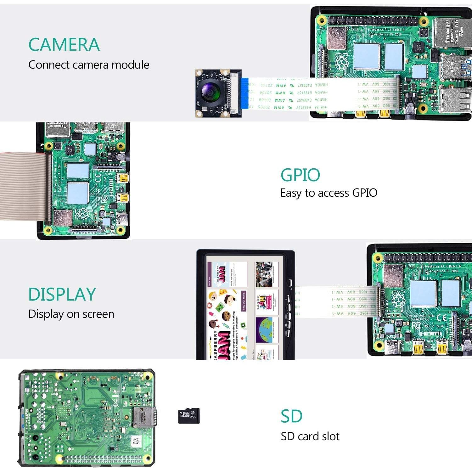 Caja de Aluminio Miuzei para Raspberry Pi 4 con Enfriamiento