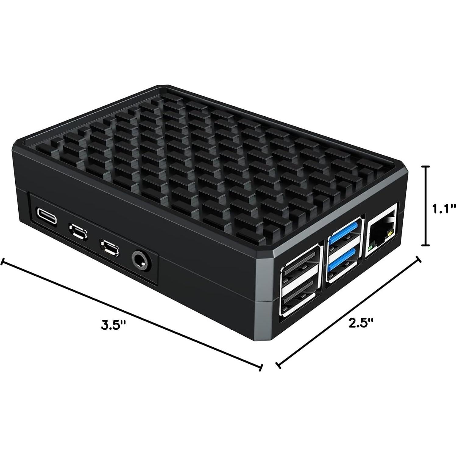 Caja de Aluminio Miuzei para Raspberry Pi 4 con Enfriamiento