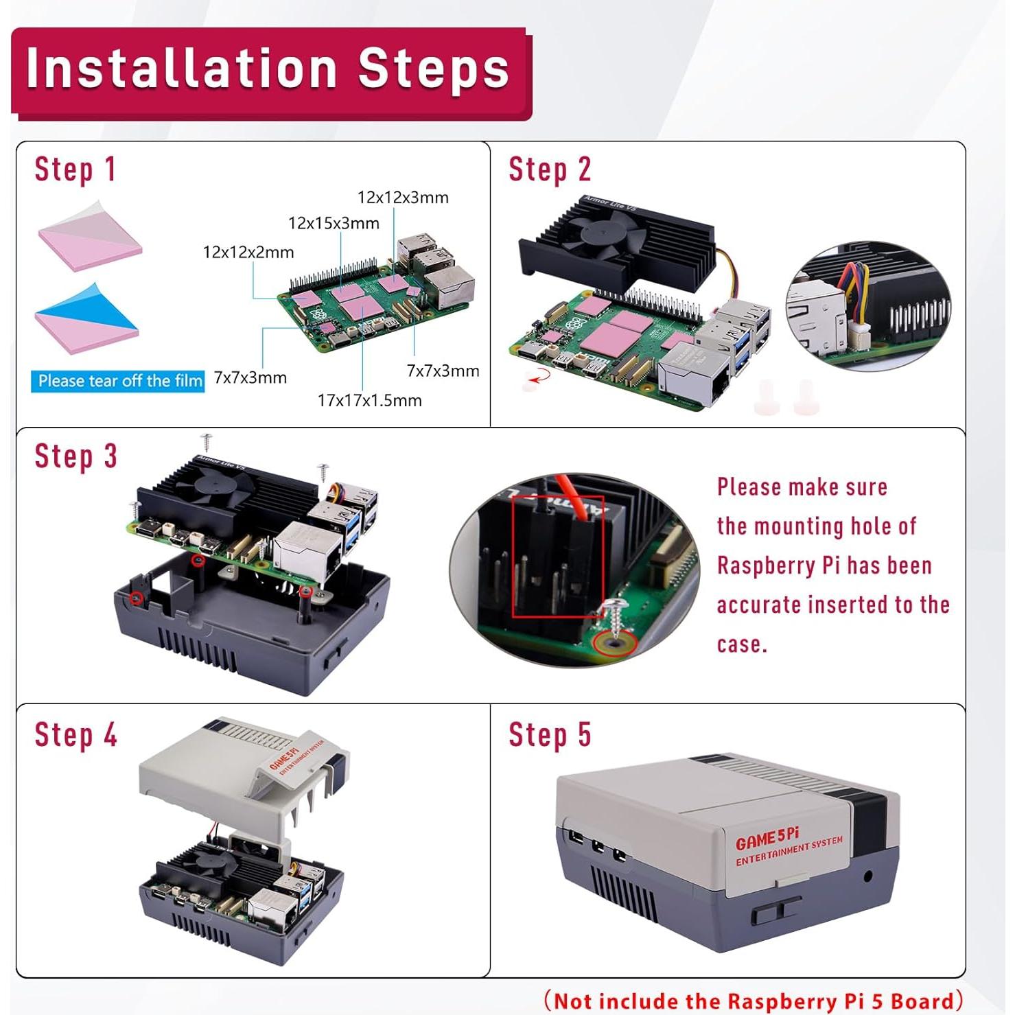 Caja GeeekPi para Raspberry Pi 5 con enfriador Armor Lite V5