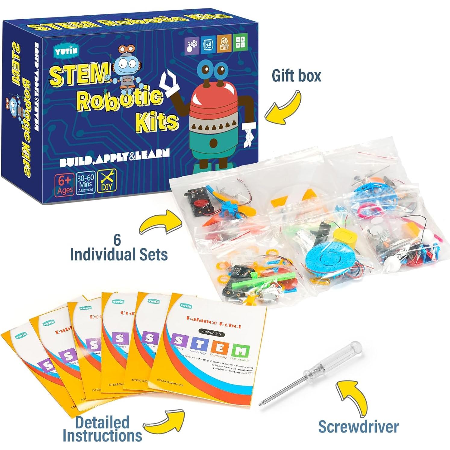 Kit de Robótica STEM Yutin para Niños 6-12 Años 6 Proyectos