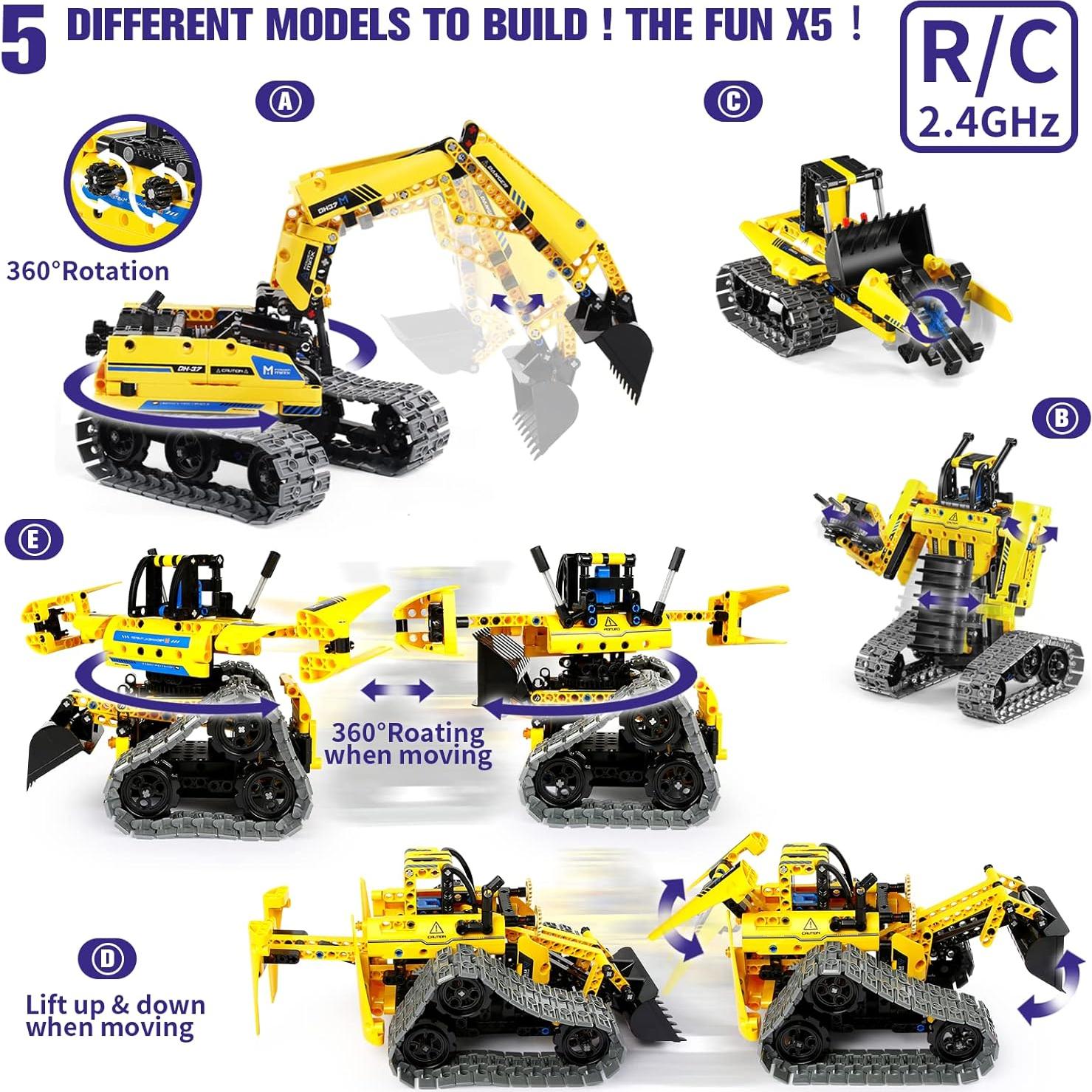 Kit de Robótica STEM 5 en 1 SHANTOU 430 Piezas Excavadora