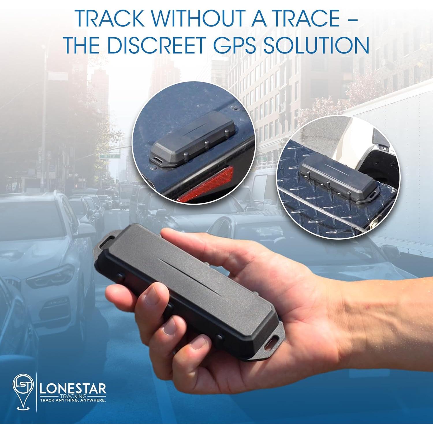 Rastreador GPS Oculto LoneStar para Vehículos - Antirrobo, 8 Años Batería