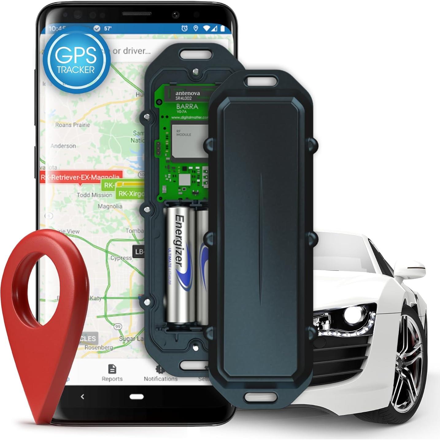 Rastreador GPS Oculto LoneStar para Vehículos - Antirrobo, 8 Años Batería