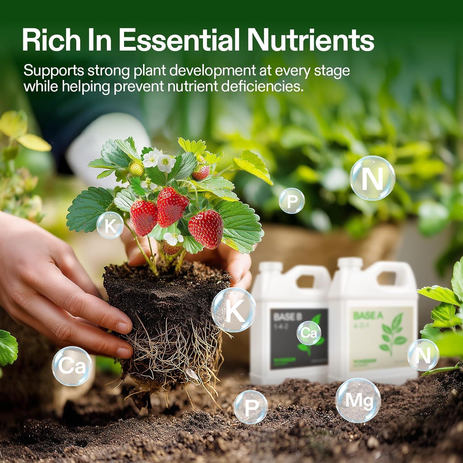 Nutrientes Líquidos Base A y B VIVOSUN 0.95L Fertilizante