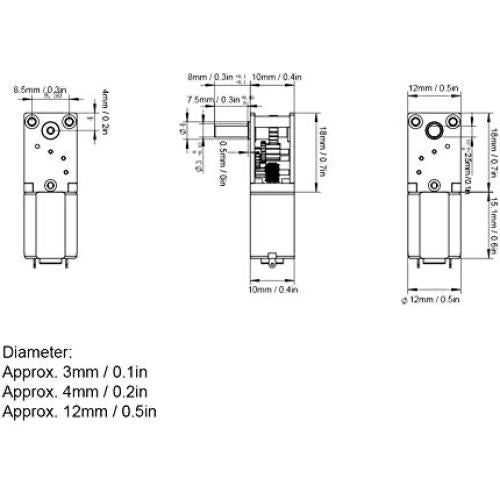 Motor de Engranaje Mini DC Hilitand 6V 70RPM con Encoder