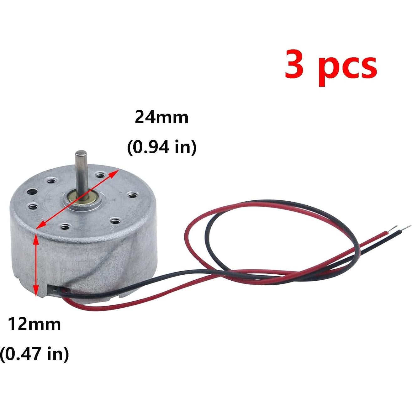 Motor Eléctrico Mini DC Antrader 5V 6000RPM Paquete de 3