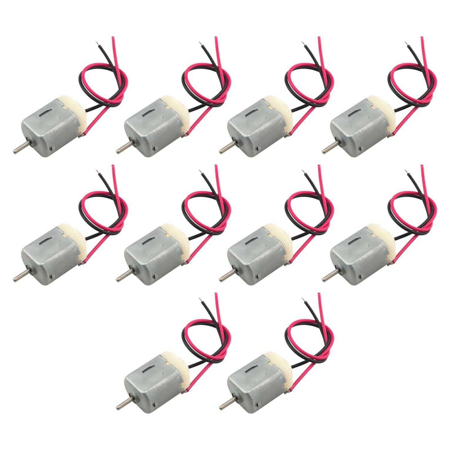 10 Motores DC Miniatura 130 1-6V con Cables de Cobre 10cm