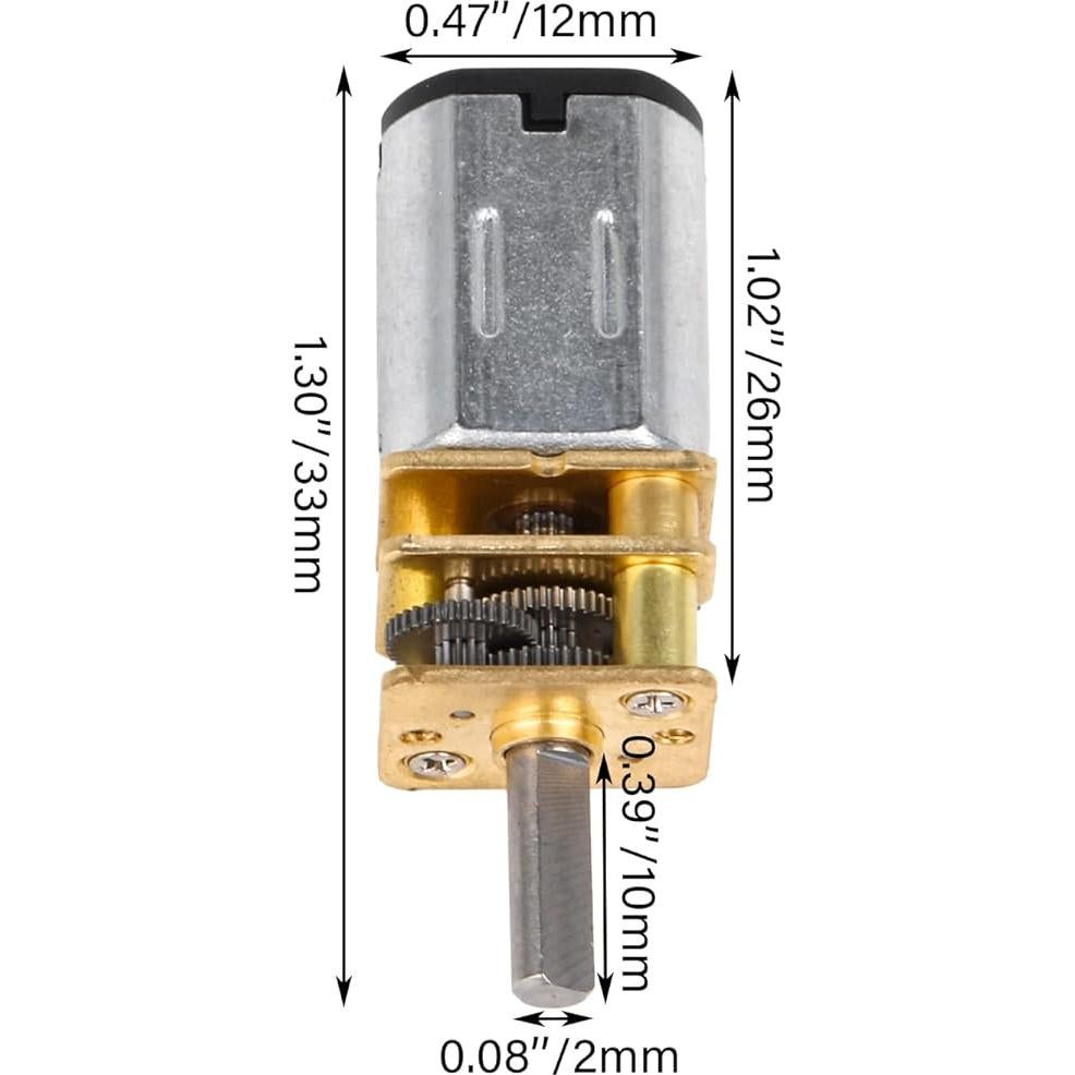 Motor Eléctrico Miniatura CNBTR 12mm 15RPM Juego de 5