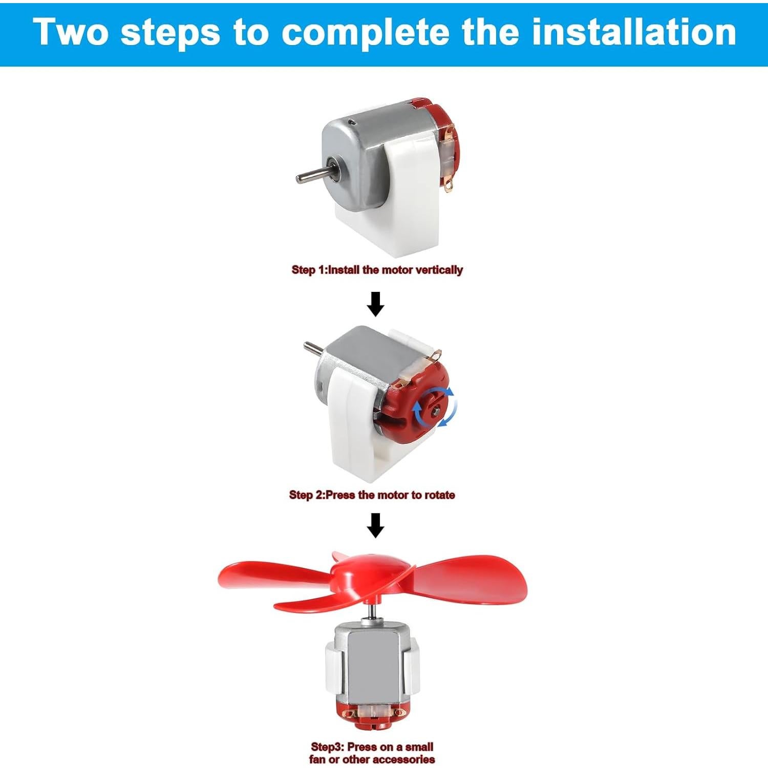 Kit de Motores de CC AEDIKO 3V-12V 25000RPM 6 Piezas