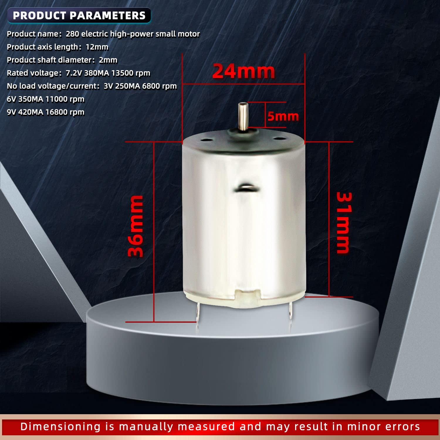 Motor de Corriente Continua 3V-12V 280 DaFuRui para Juguetes
