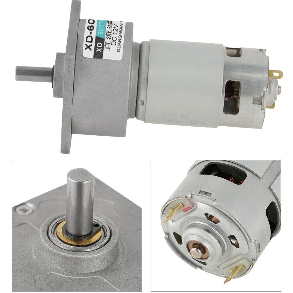 Motor de Engranaje DC 35W Hilitand 12V/24V Ajustable 600rpm