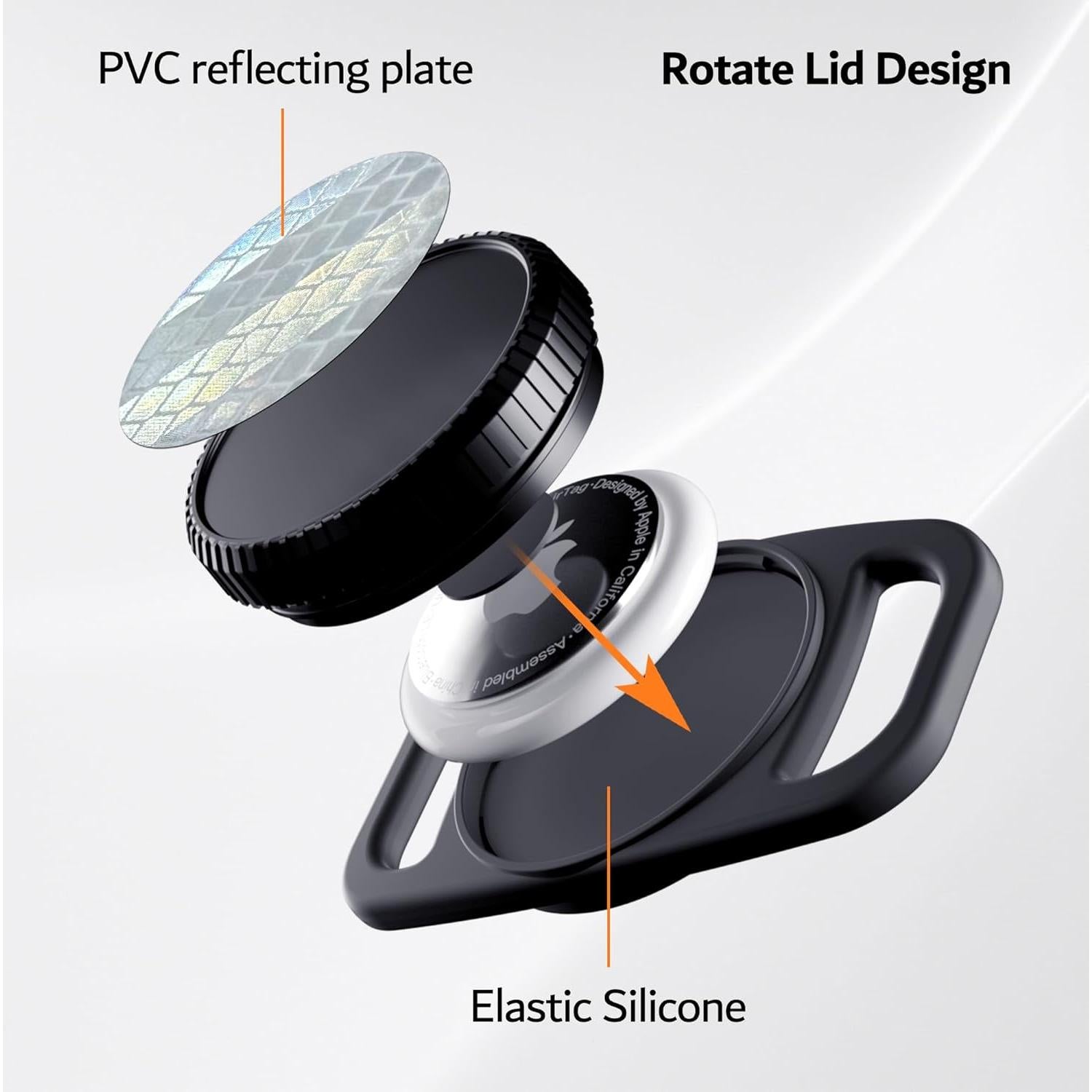 Soporte Impermeable PZOZ para Collar de Perro AirTag 2 Pcs