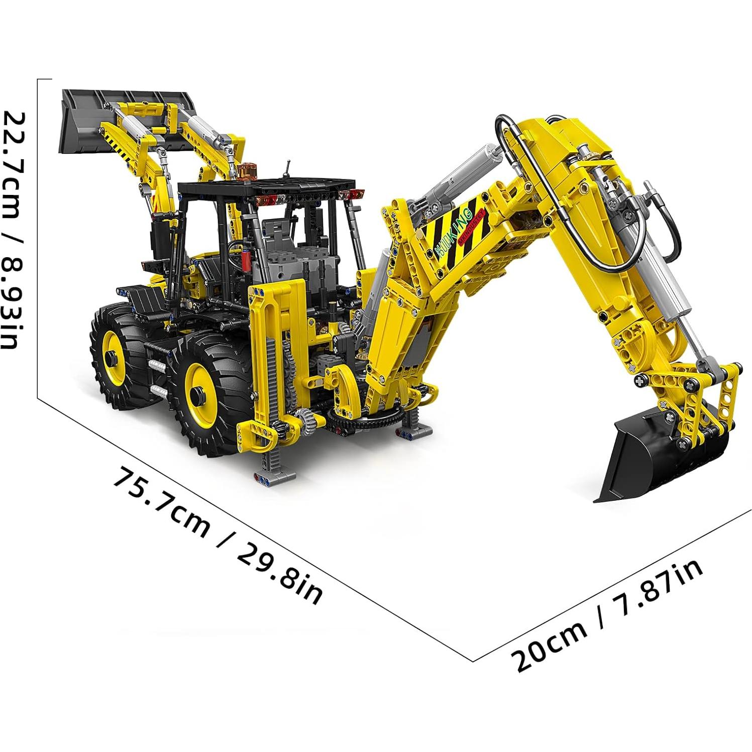 Mould King 17036 Excavadora y Bulldozer RC 2 en 1 2239 Piezas