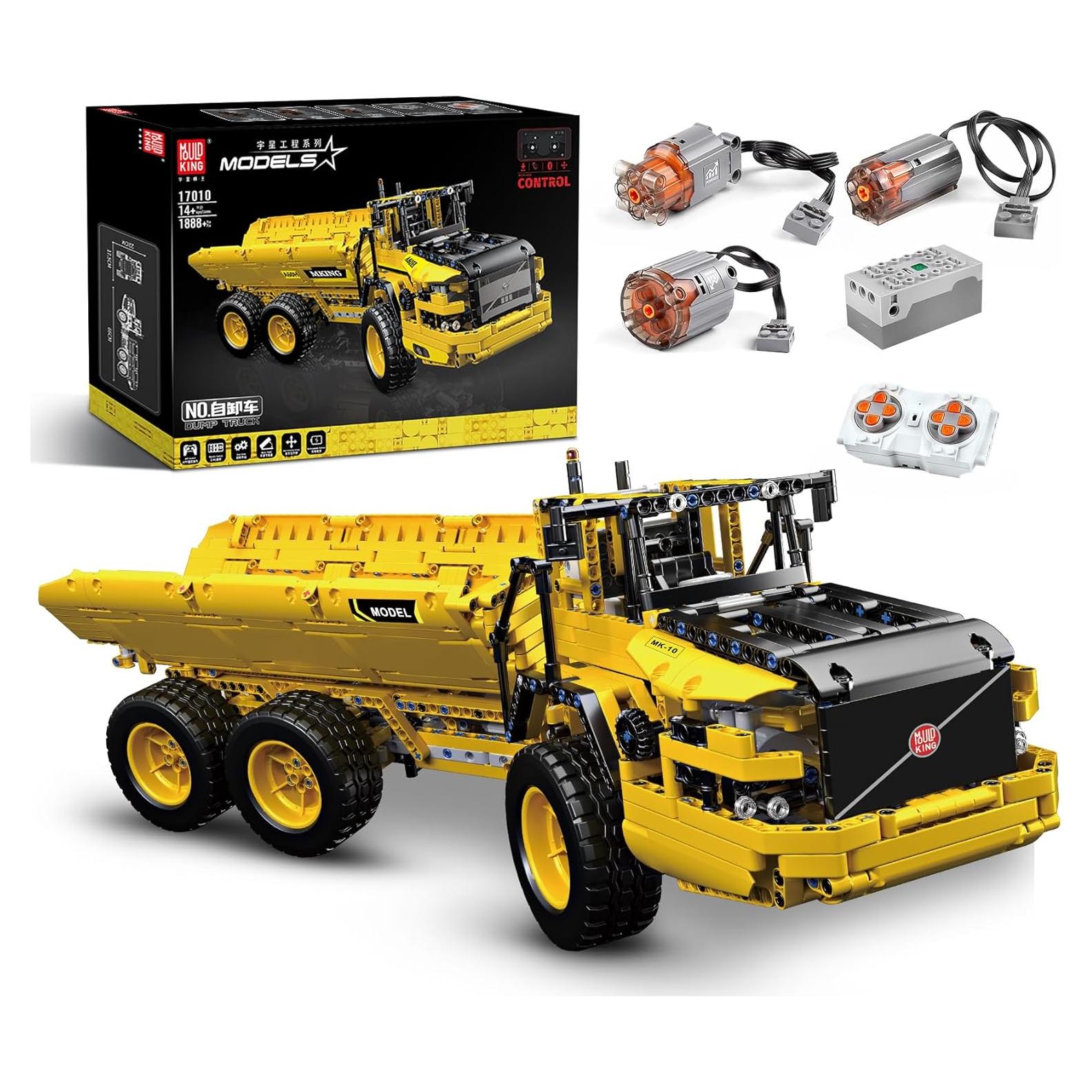 Camión Volquete Mould King 17010 1888 Piezas Control Remoto