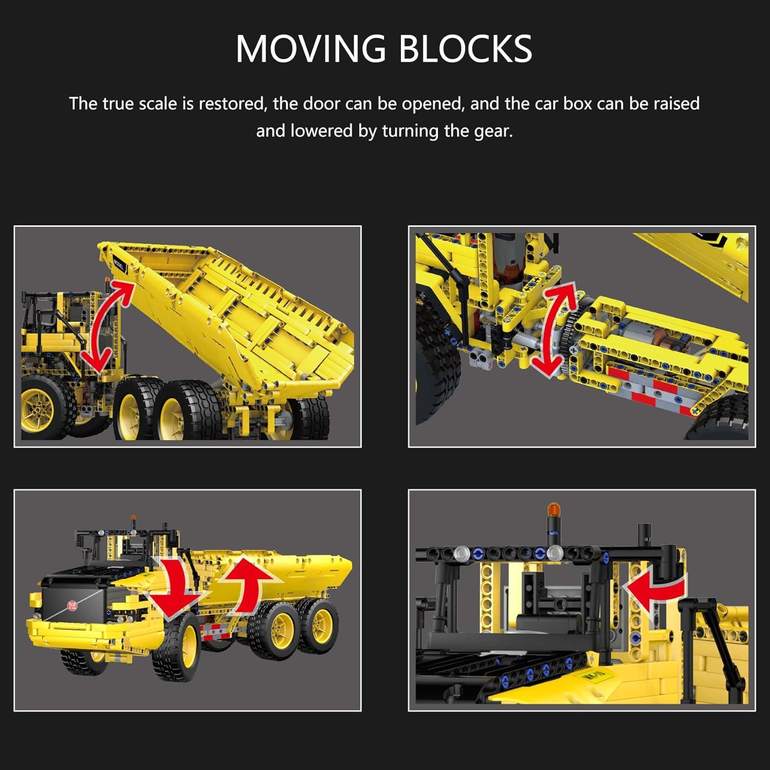 Camión Volquete Mould King 17010 1888 Piezas Control Remoto