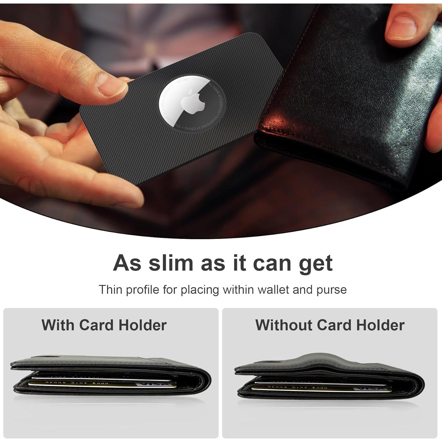 Soporte de billetera para AirTag SEVROK - 2 unidades negro