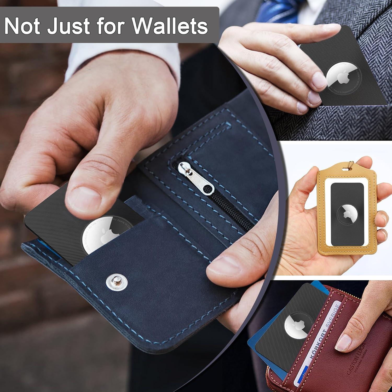 Soporte de billetera para AirTag SEVROK - 2 unidades negro