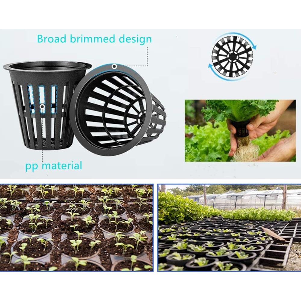 100 Macetas de Malla Redondas IPXEAD 5 cm Hidroponía