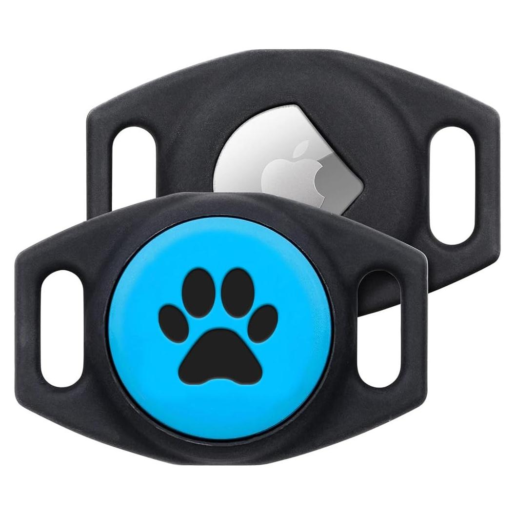 Soporte para Collar de Perro GoTags AirTag Personalizado Azul
