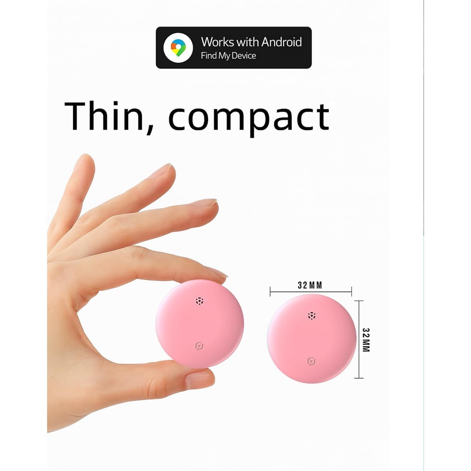 Rastreador Bluetooth Olytra para Android Rosa - Etiqueta GPS