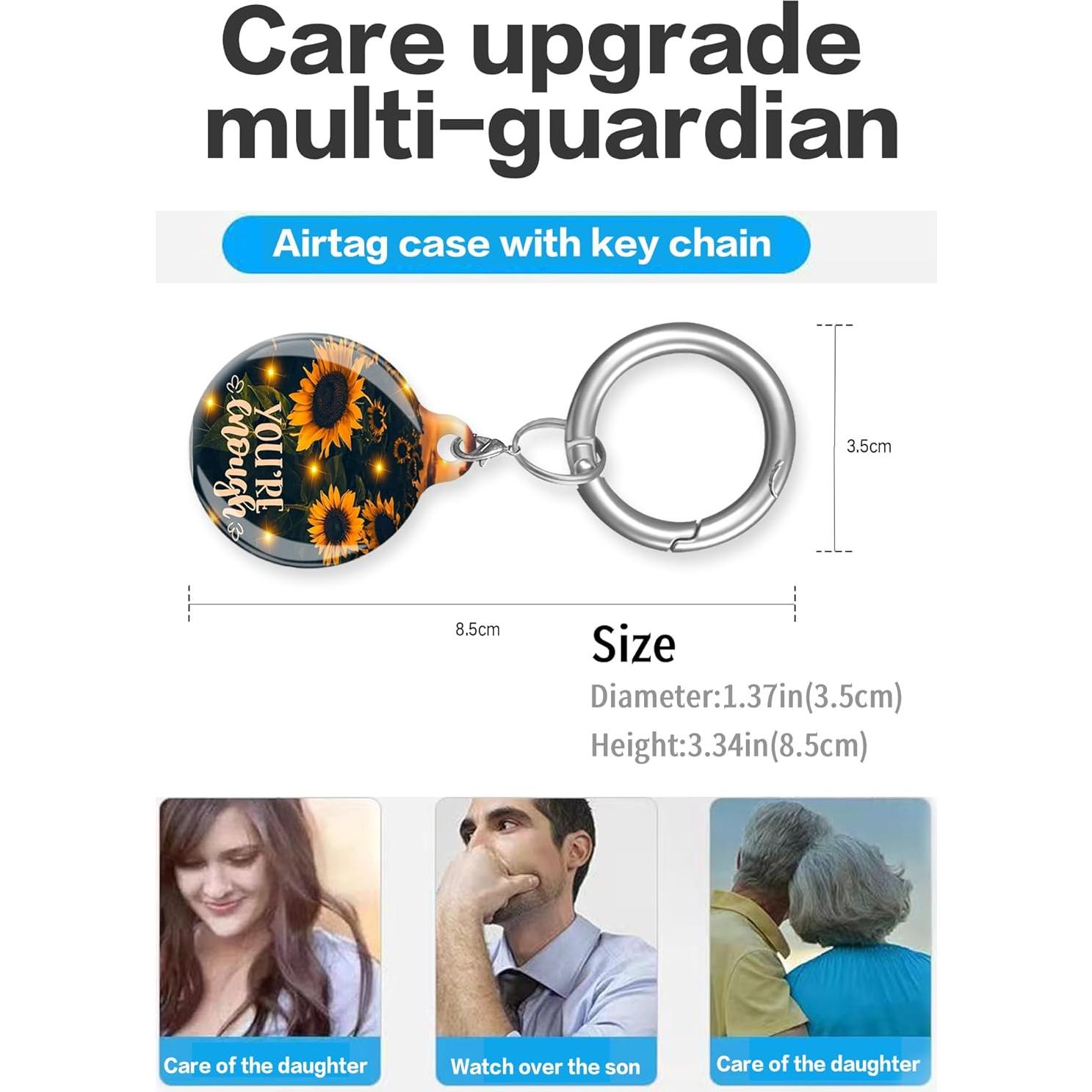 Funda Protectora para Air Tag LZMtacase Girasol Nocturno