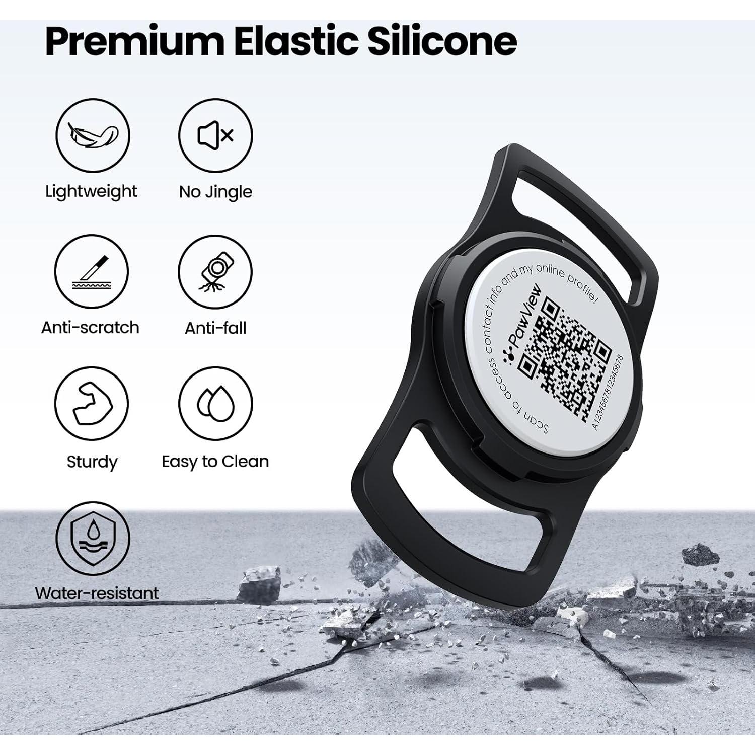 Soporte para Collar de Perro AirTag PawView Negro