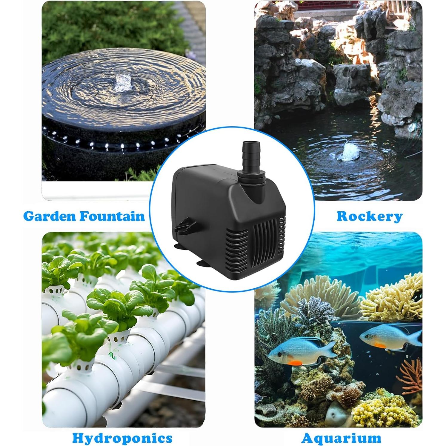 Bomba Sumergible Luti 800GPH 24W Ultra Silenciosa