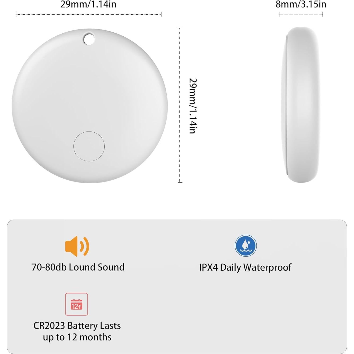 Etiquetas de Rastreo Jocular - 2 Paquete Bluetooth iOS