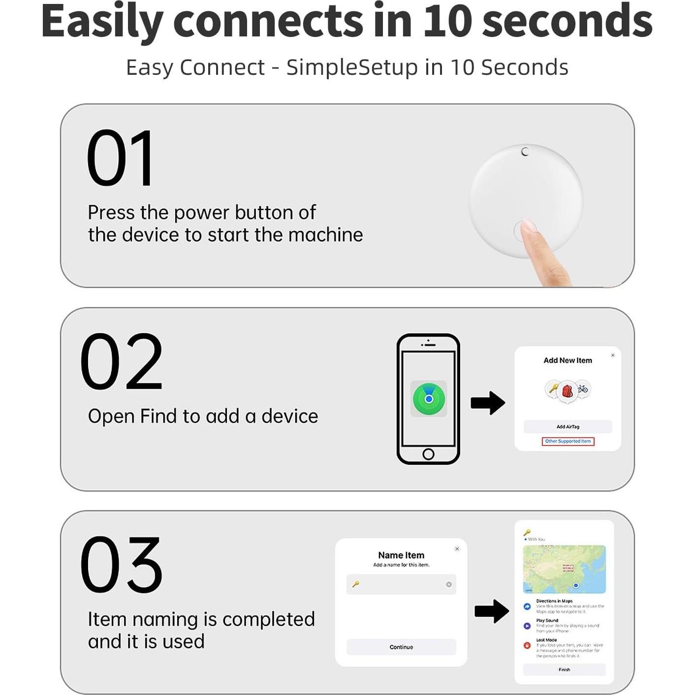 Etiquetas de Rastreo Jocular - 2 Paquete Bluetooth iOS
