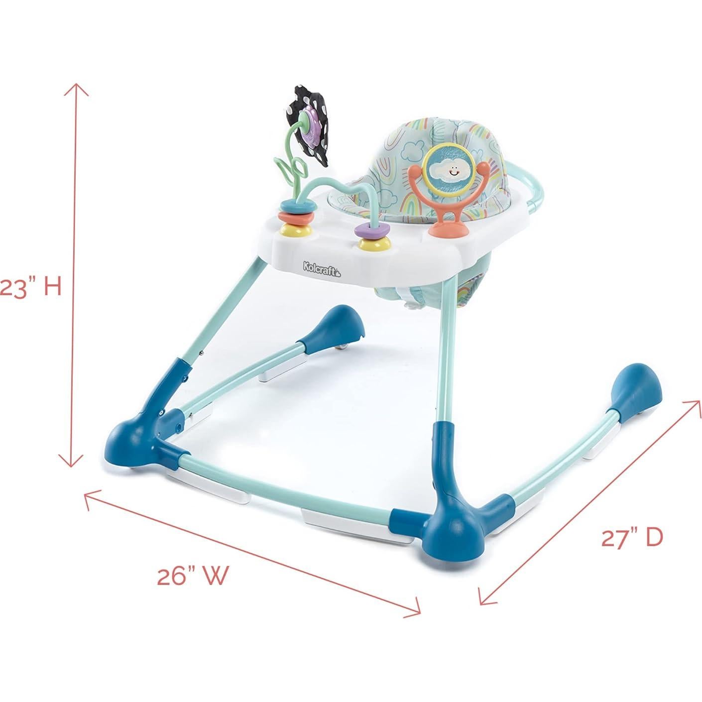 Andador 2-en-1 Kolcraft Tiny Steps para Bebés Nubes y Arcoíris