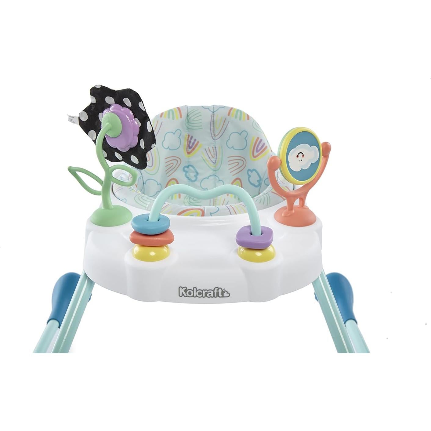 Andador 2-en-1 Kolcraft Tiny Steps para Bebés Nubes y Arcoíris
