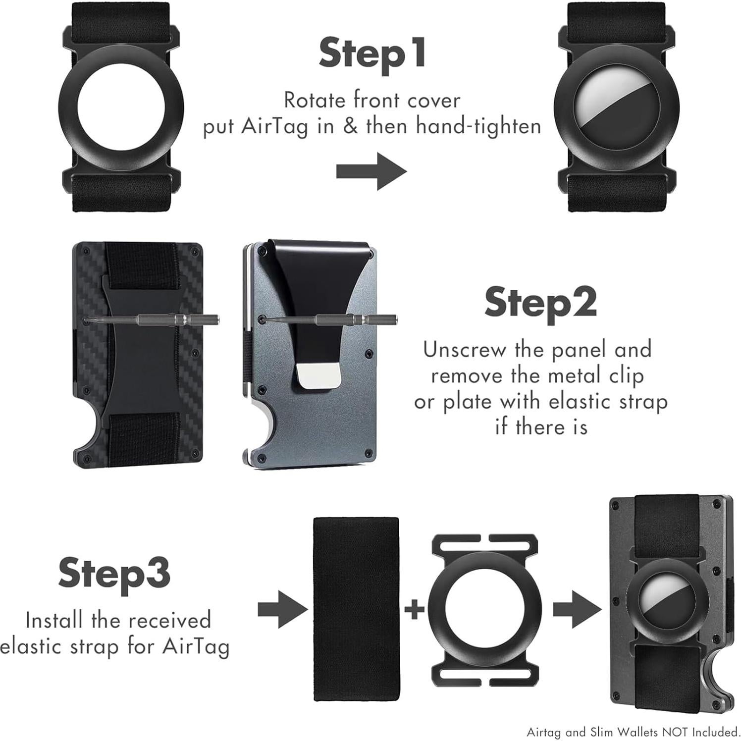 Soporte para AirTag Eifuday con Correa Elástica para Billetera