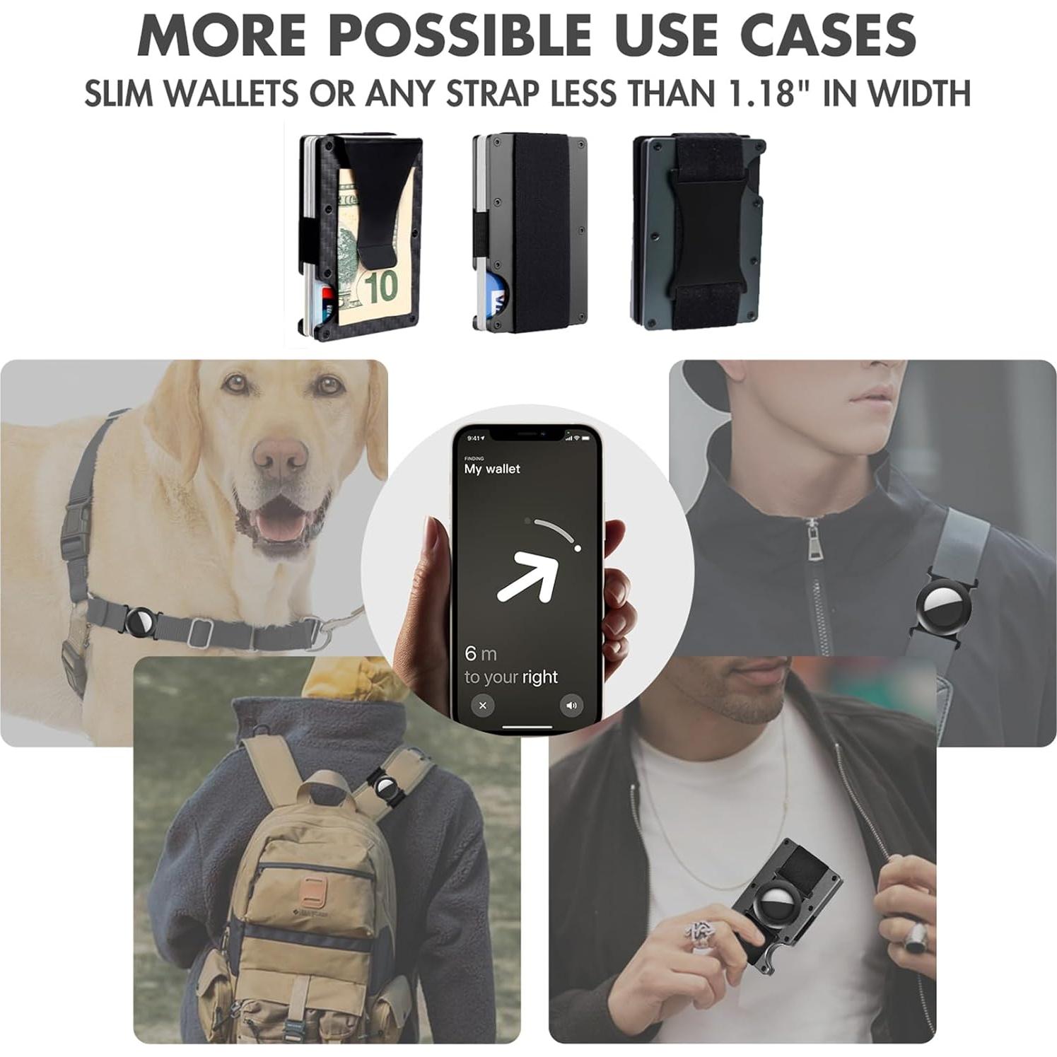 Soporte para AirTag Eifuday con Correa Elástica para Billetera