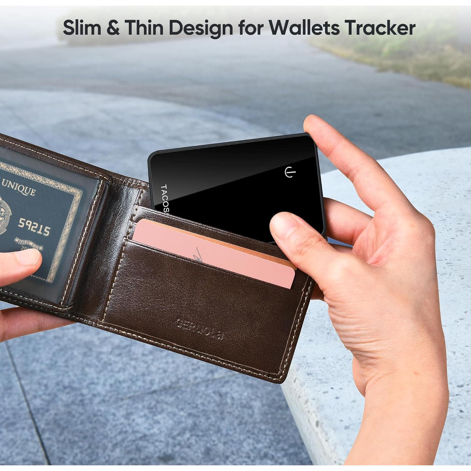 Tarjeta Localizadora Bluetooth TACOSO para Cartera - Negro