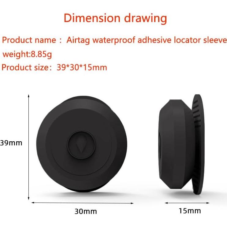 Soporte impermeable IPX8 Bavane para Airtag con adhesivo 3M