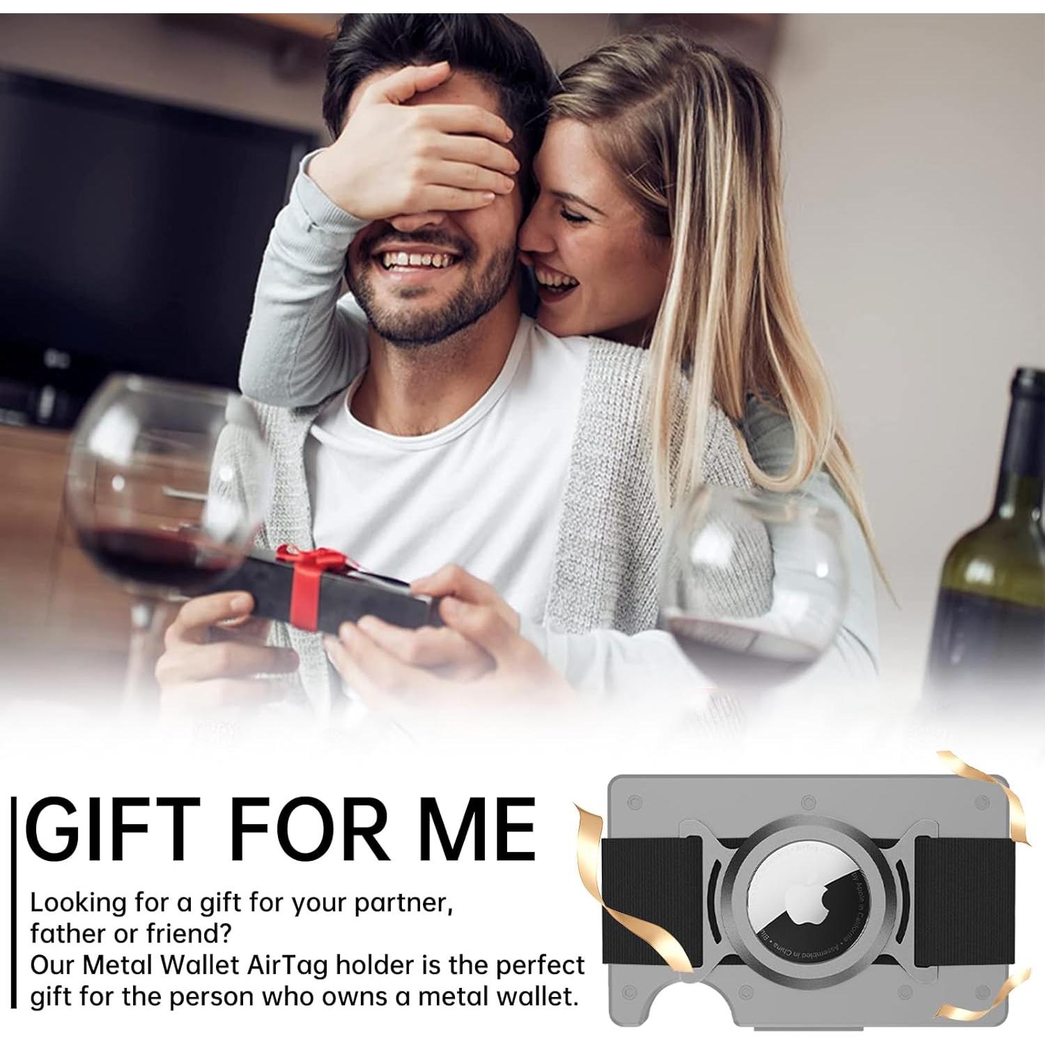 Soporte AirTag para Cartera Minimalista Loovike - Negro