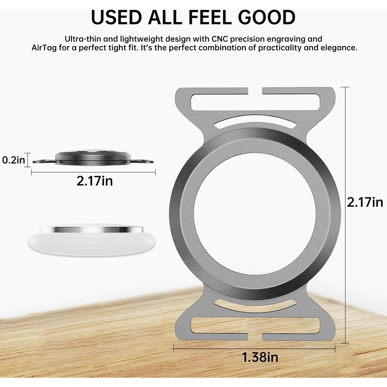 Soporte AirTag para Cartera Minimalista Loovike - Negro