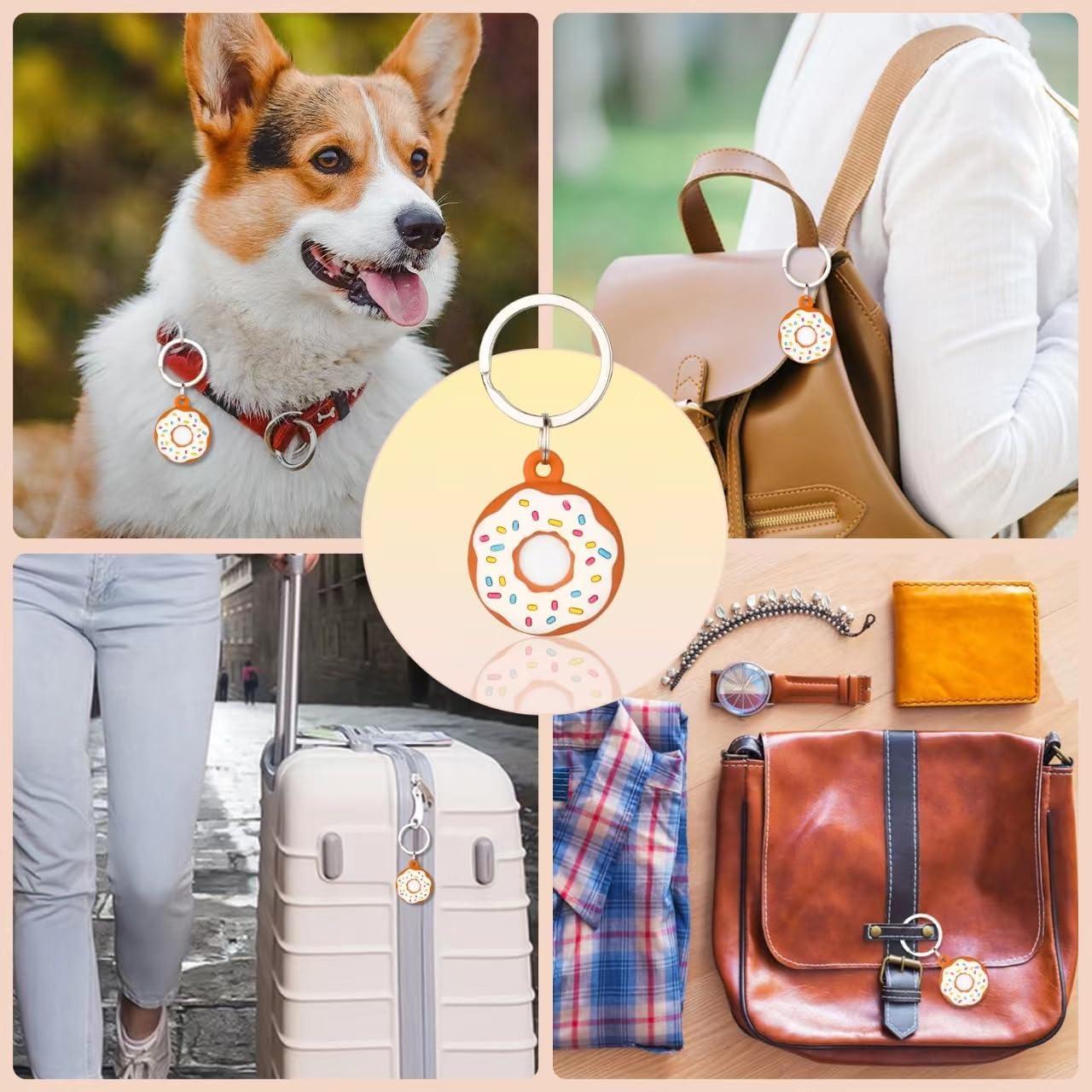 Funda de Silicona para AirTag Siopwk - Diseño Anime Color Donas