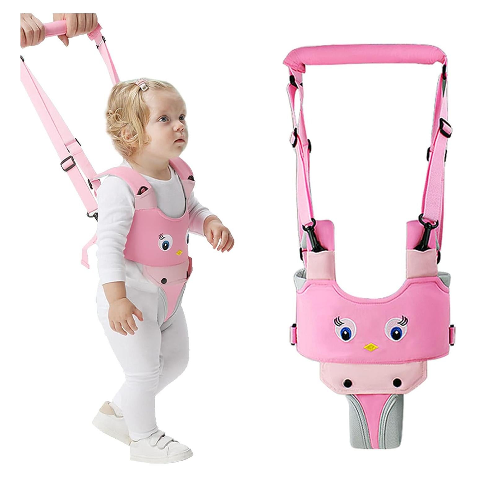 IULONEE Andador para Bebés Rosa Ajustable 7-24 Meses