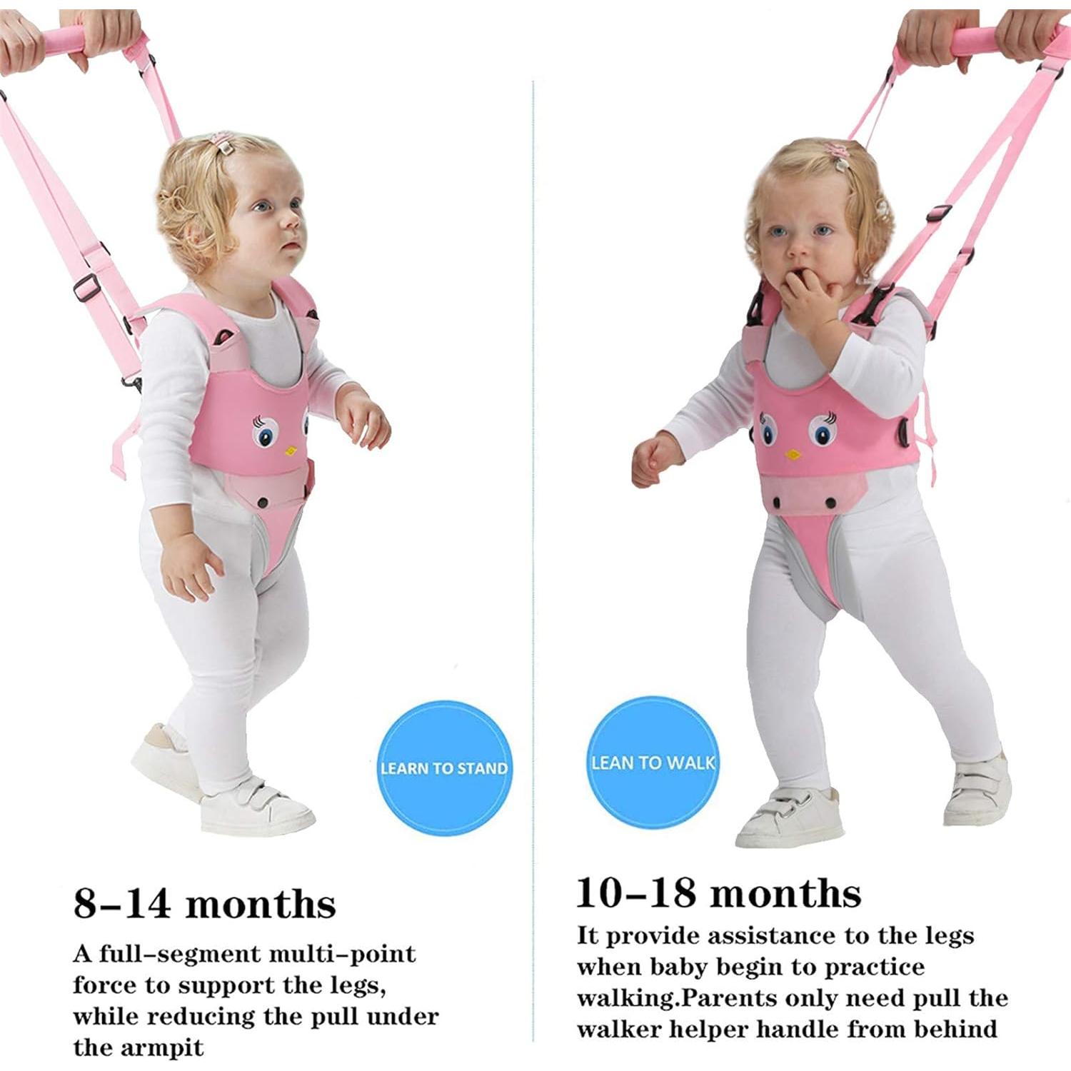 IULONEE Andador para Bebés Rosa Ajustable 7-24 Meses