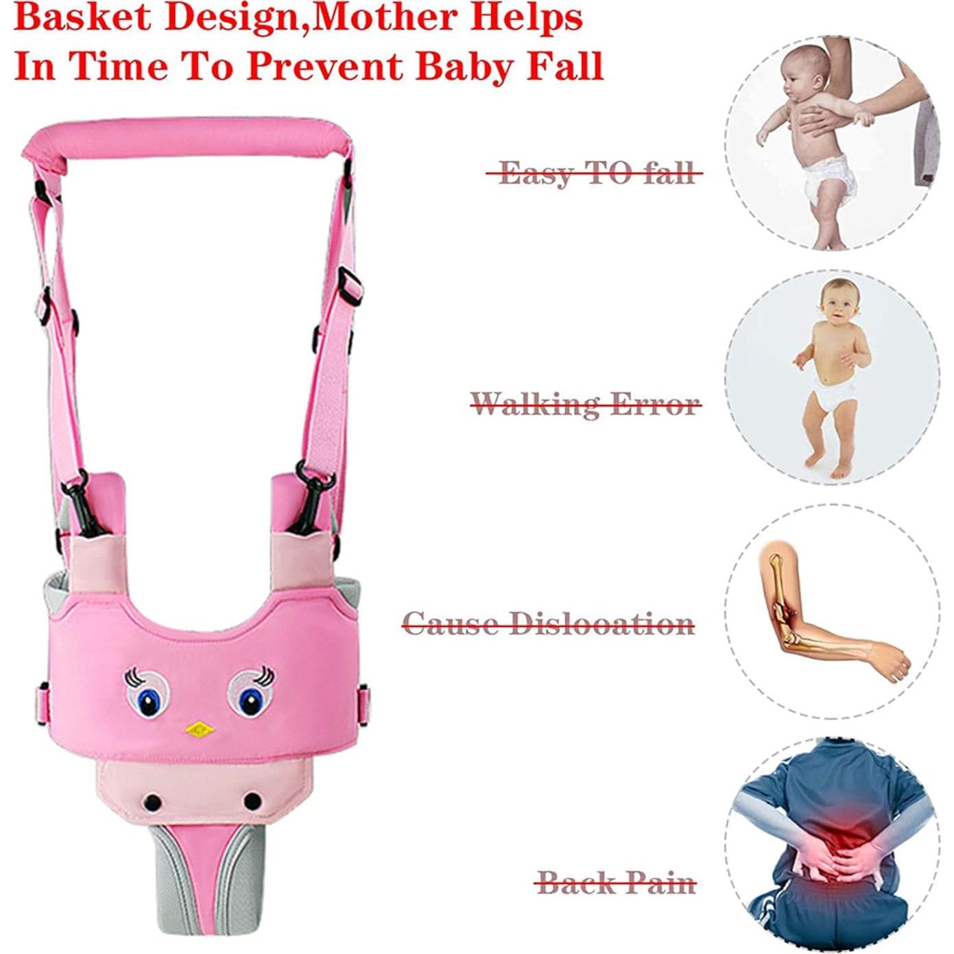 IULONEE Andador para Bebés Rosa Ajustable 7-24 Meses