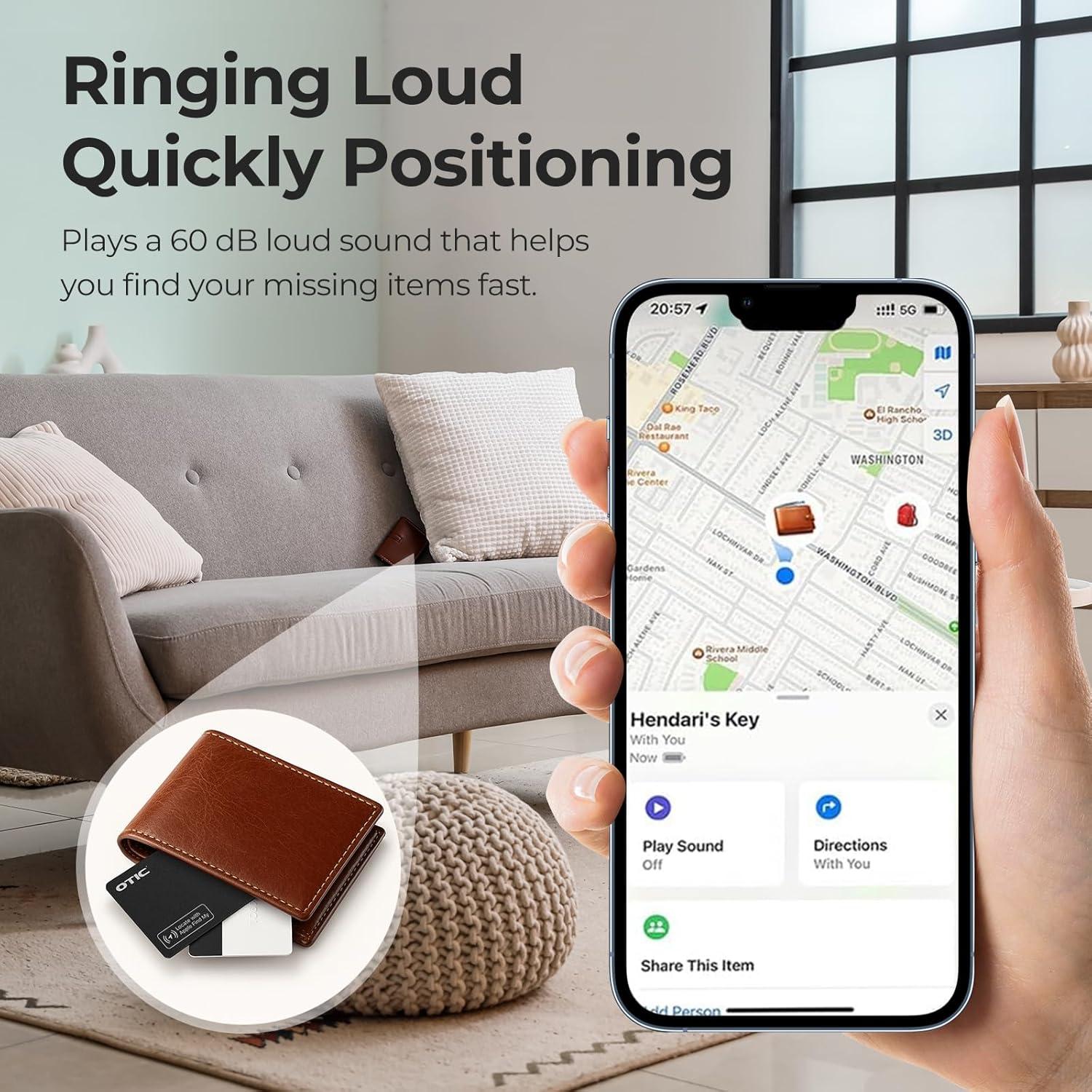 Rastreador Ultra Fino OTIC 1.7MM Recargable IP67 para iOS